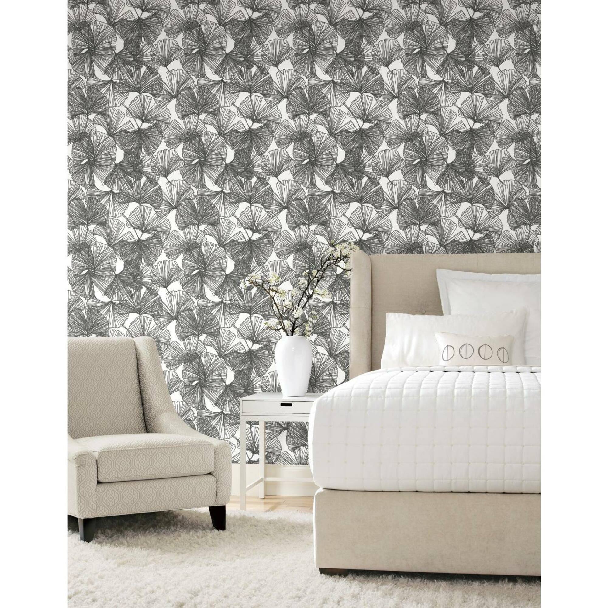 RoomMates Gingko Leaves Peel & Stick Wallpaper